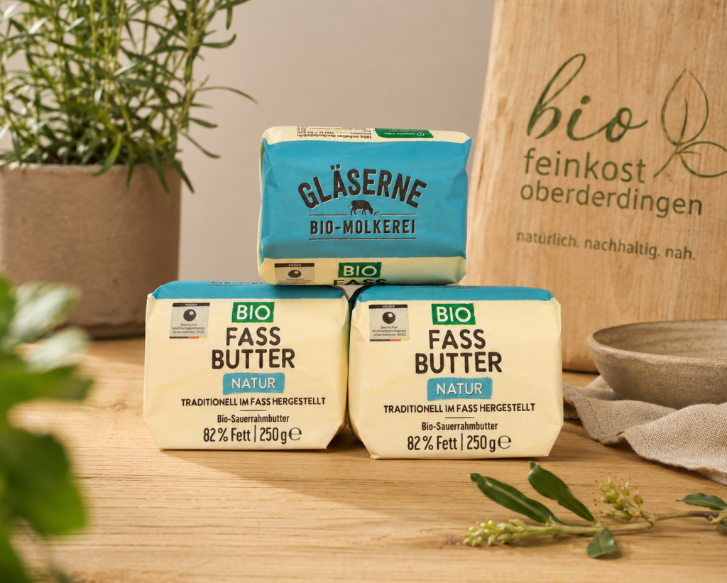 Traditionelle Bio Fassbutter Handwerklich